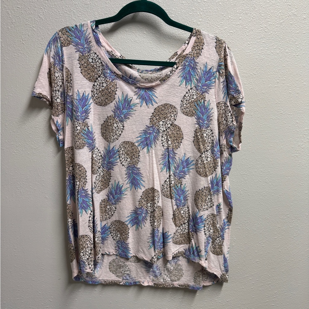 Lucky Brand Cream Short Sleeve Relaxed Graphic Tee